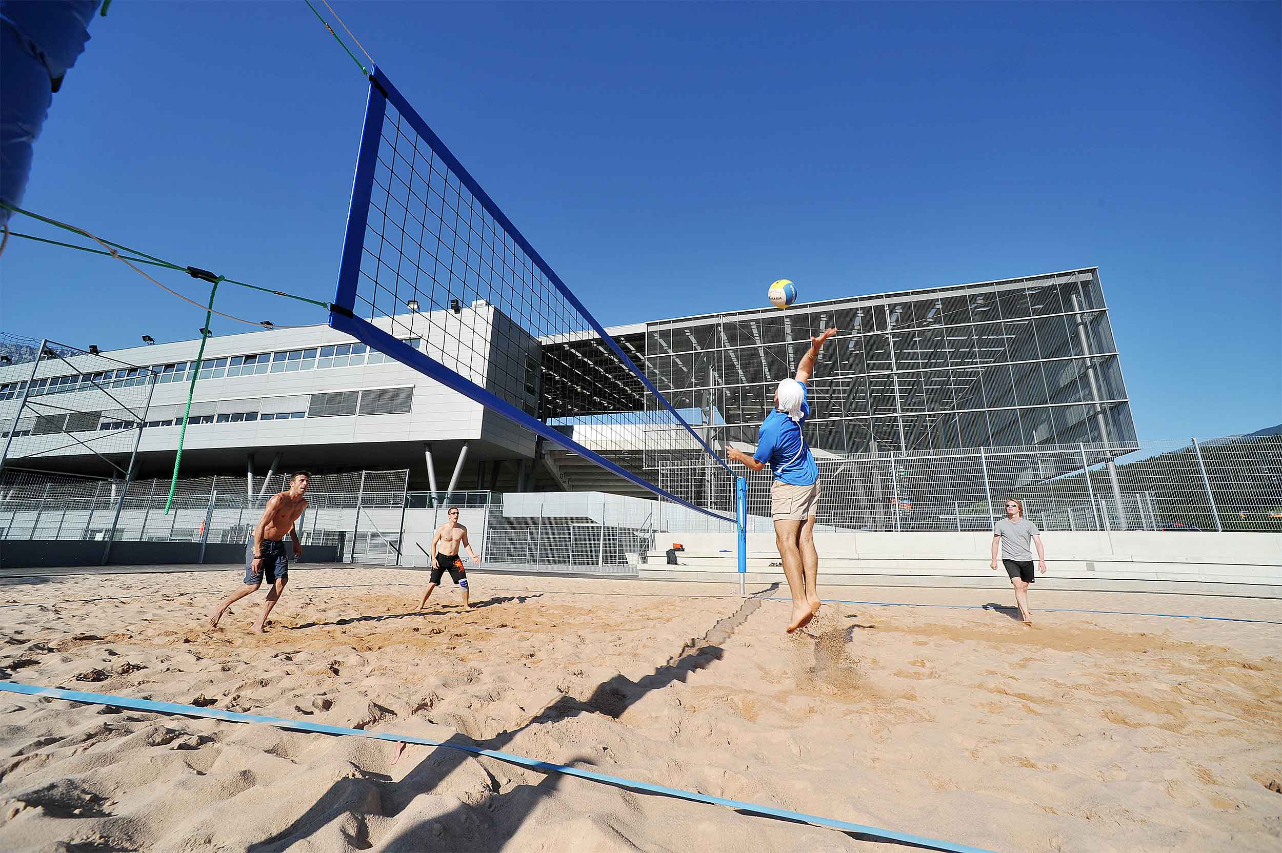 Olympiaworld Innsbruck beach volleyball court