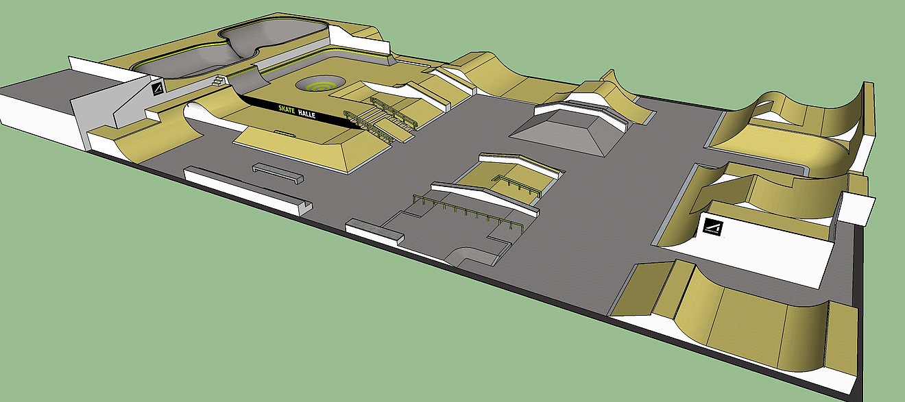 Übersichtsplan Skatehalle