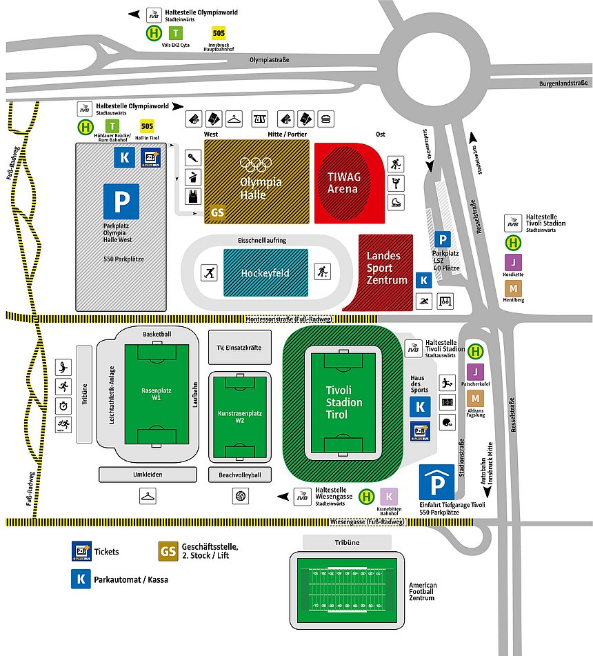 Parkmöglichkeiten - Olympiaworld Innbsruck 