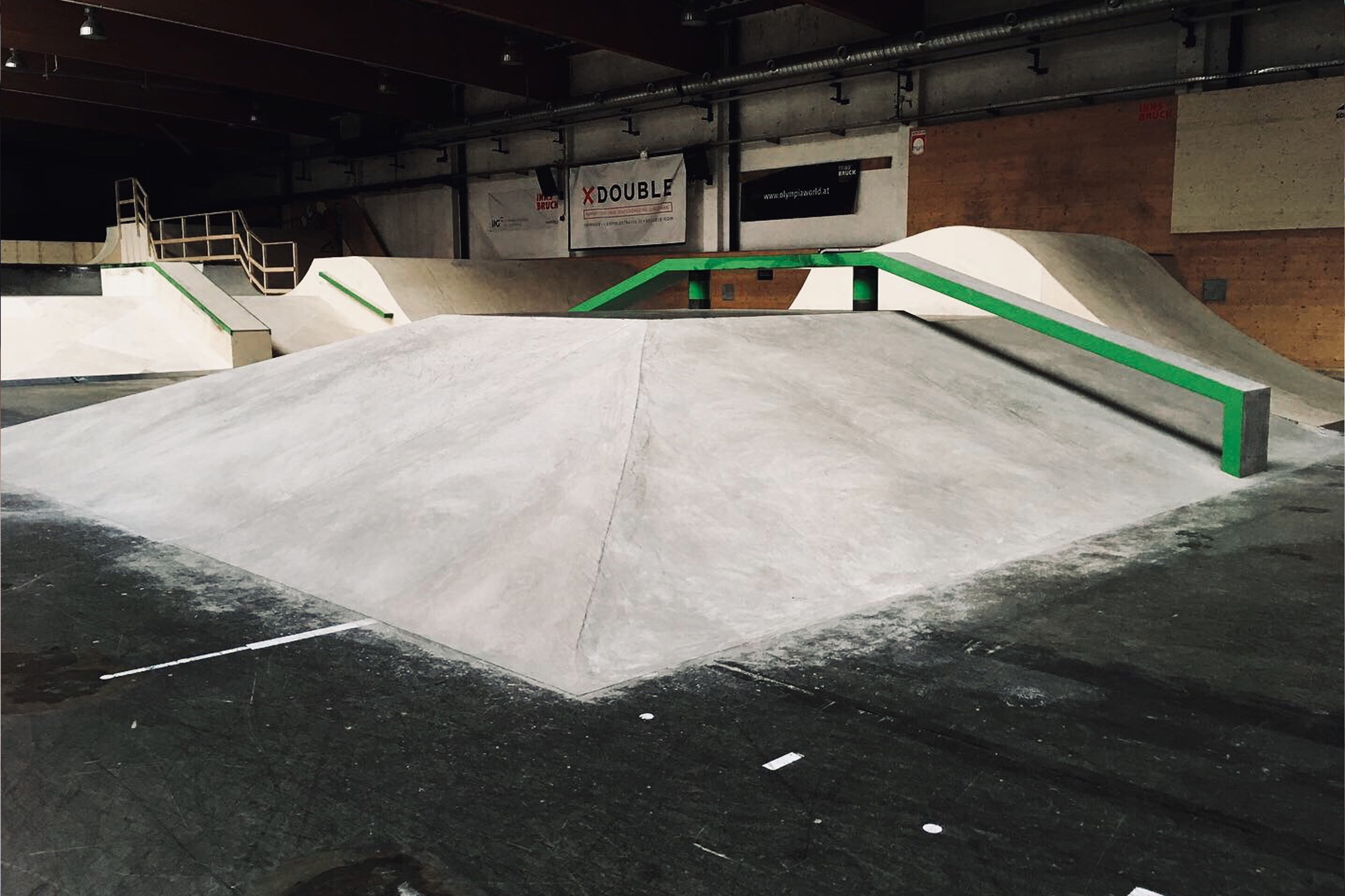 Olympiaworld Innsbruck Hindernisse im Skatepark