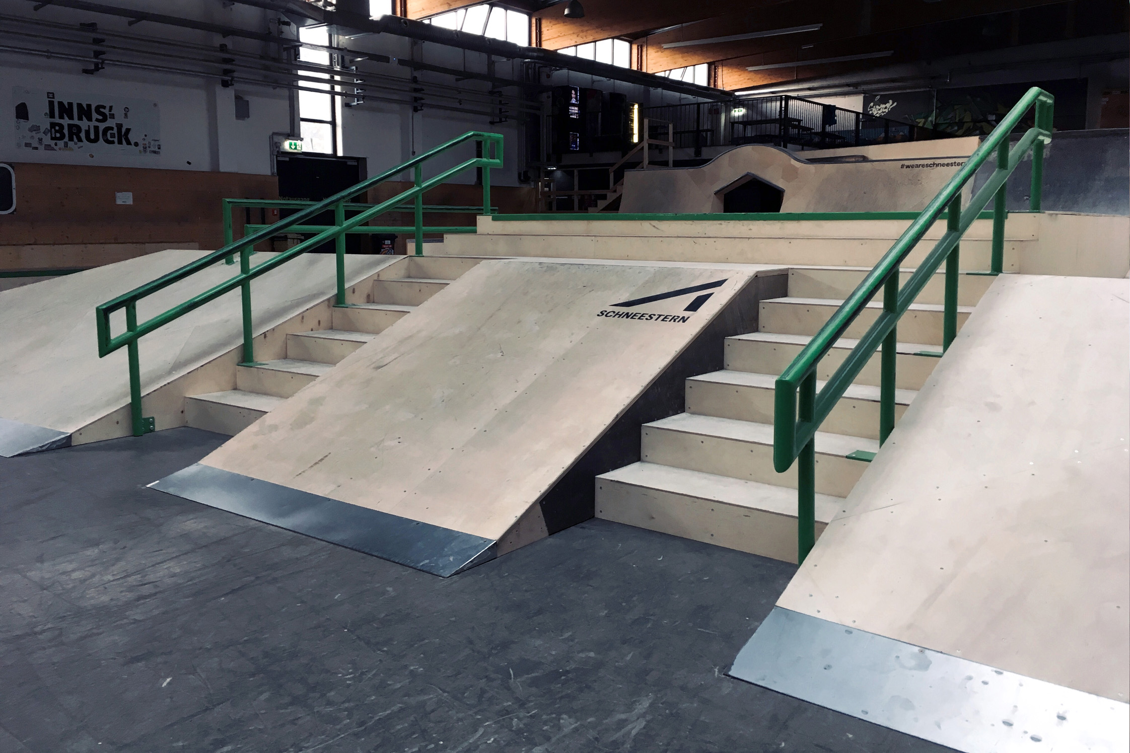 Olympiaworld Innsbruck Hindernisse im Skatepark