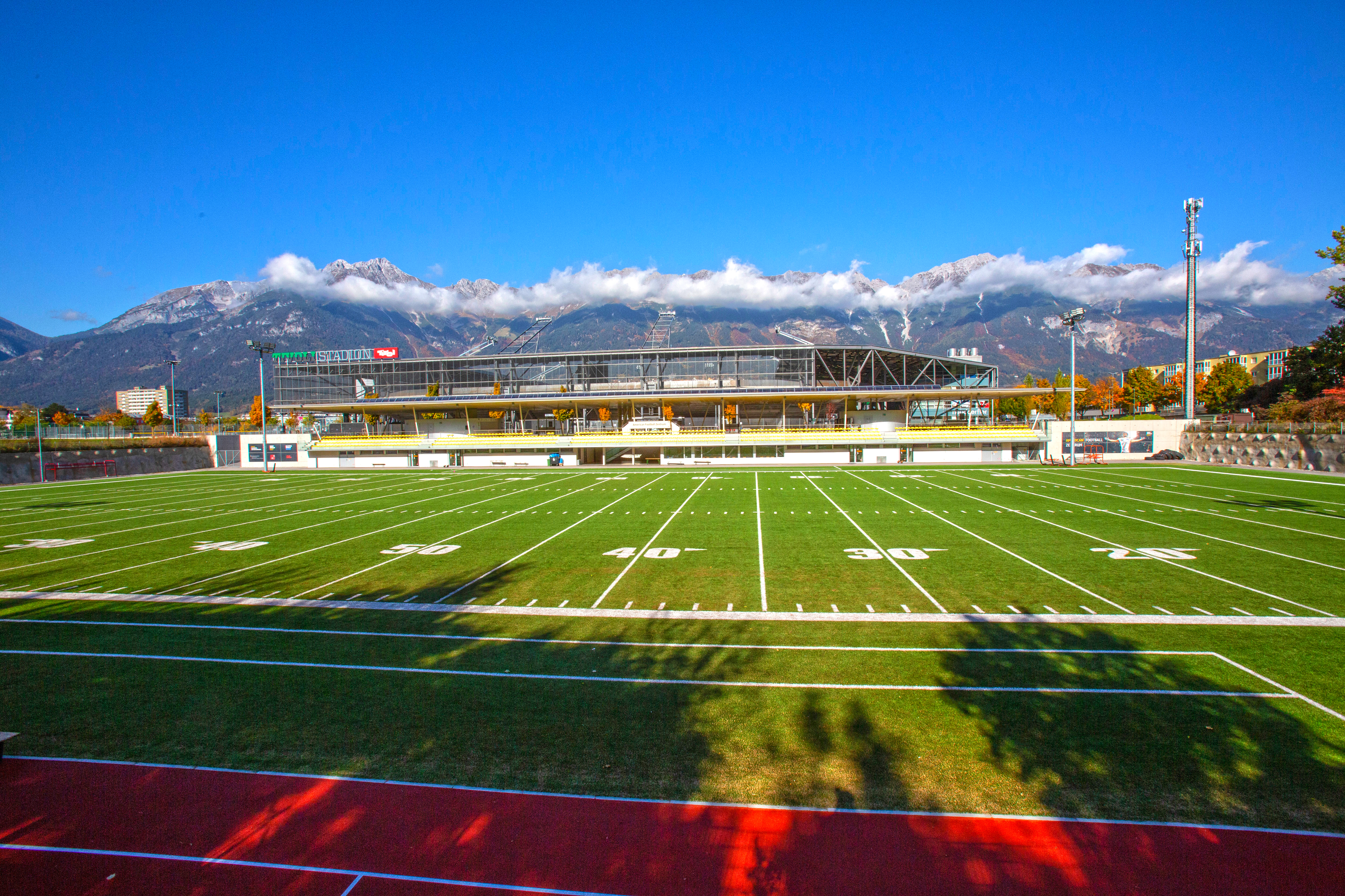 Olympiaworld Innsbruck playing field and running track