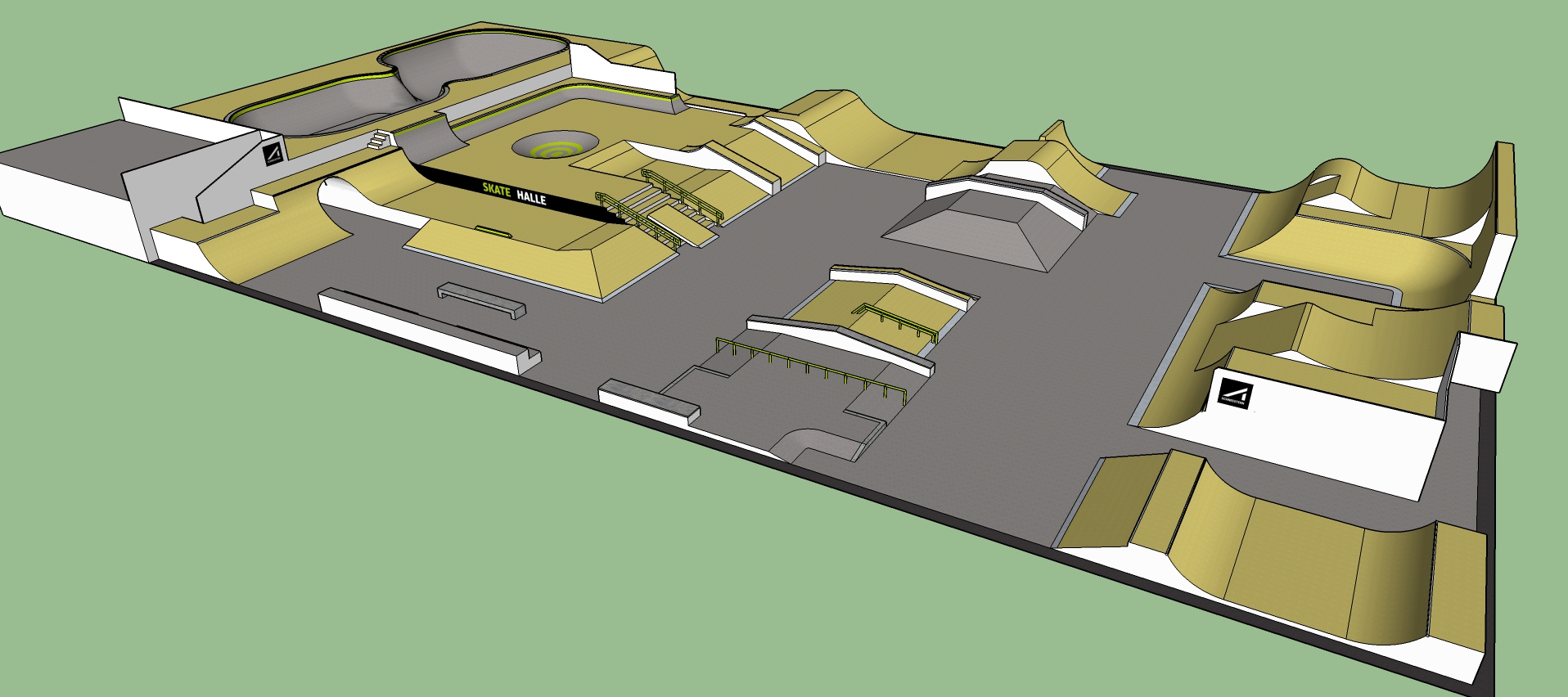 Übersichtsplan Skatehalle